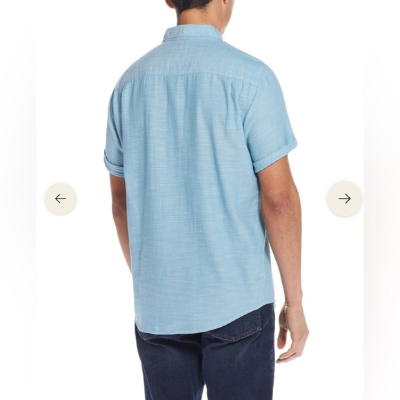 Waterproof Vintage Solid Country Twill Shirt In Adriatic size L - Picture 3 of 9